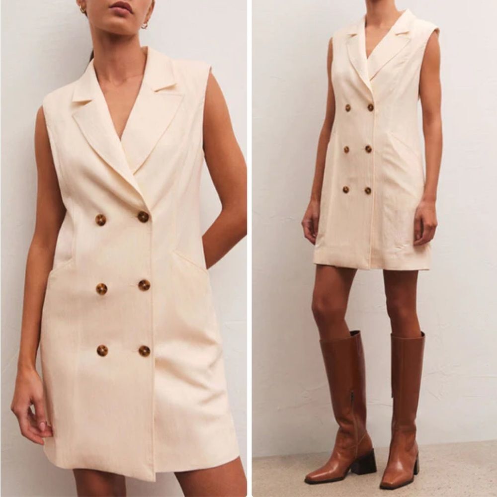 Z supply tailored vest mini blazer dress